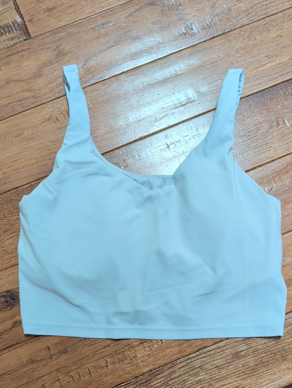 Offline By Aerie Real Me Low Key Longline Sports Bra White Crop Top